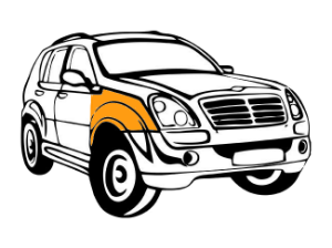 покраска крыла ssangyong actyon